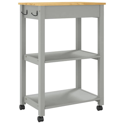 Kitchen Trolley MONZA 60x40x88.5 cm Solid Wood Pine