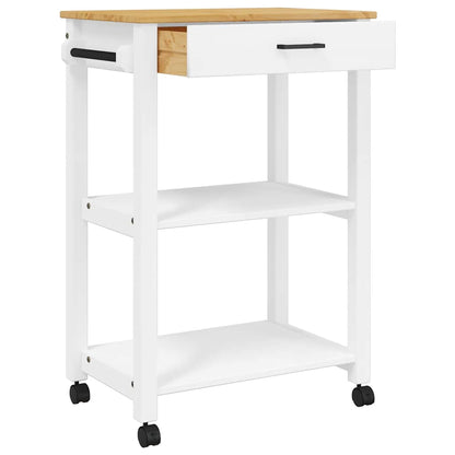 Kitchen Trolley MONZA 60x40x88.5 cm Solid Wood Pine