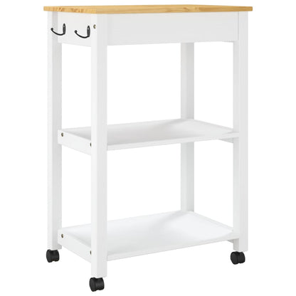 Kitchen Trolley MONZA 60x40x88.5 cm Solid Wood Pine