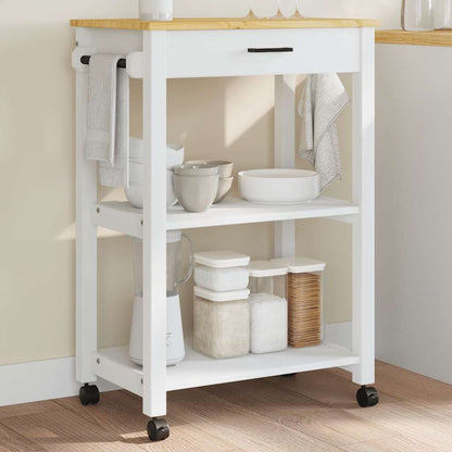 Kitchen Trolley MONZA 60x40x88.5 cm Solid Wood Pine