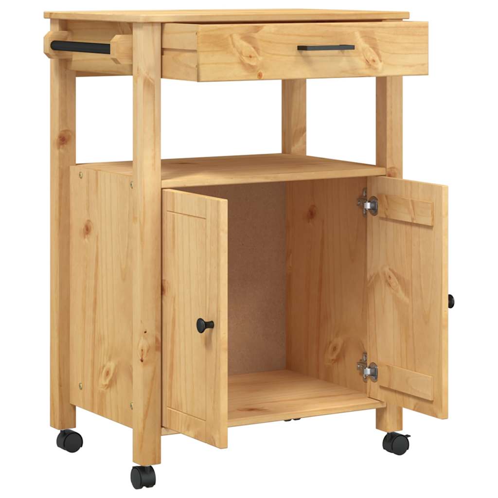 Kitchen Trolley MONZA 60x40x88.5 cm Solid Wood Pine