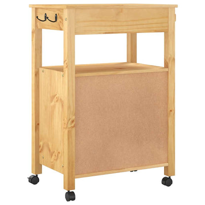 Kitchen Trolley MONZA 60x40x88.5 cm Solid Wood Pine