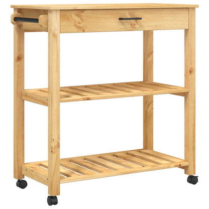 Kitchen Trolley MONZA 84x40x88.5 cm Solid Wood Pine