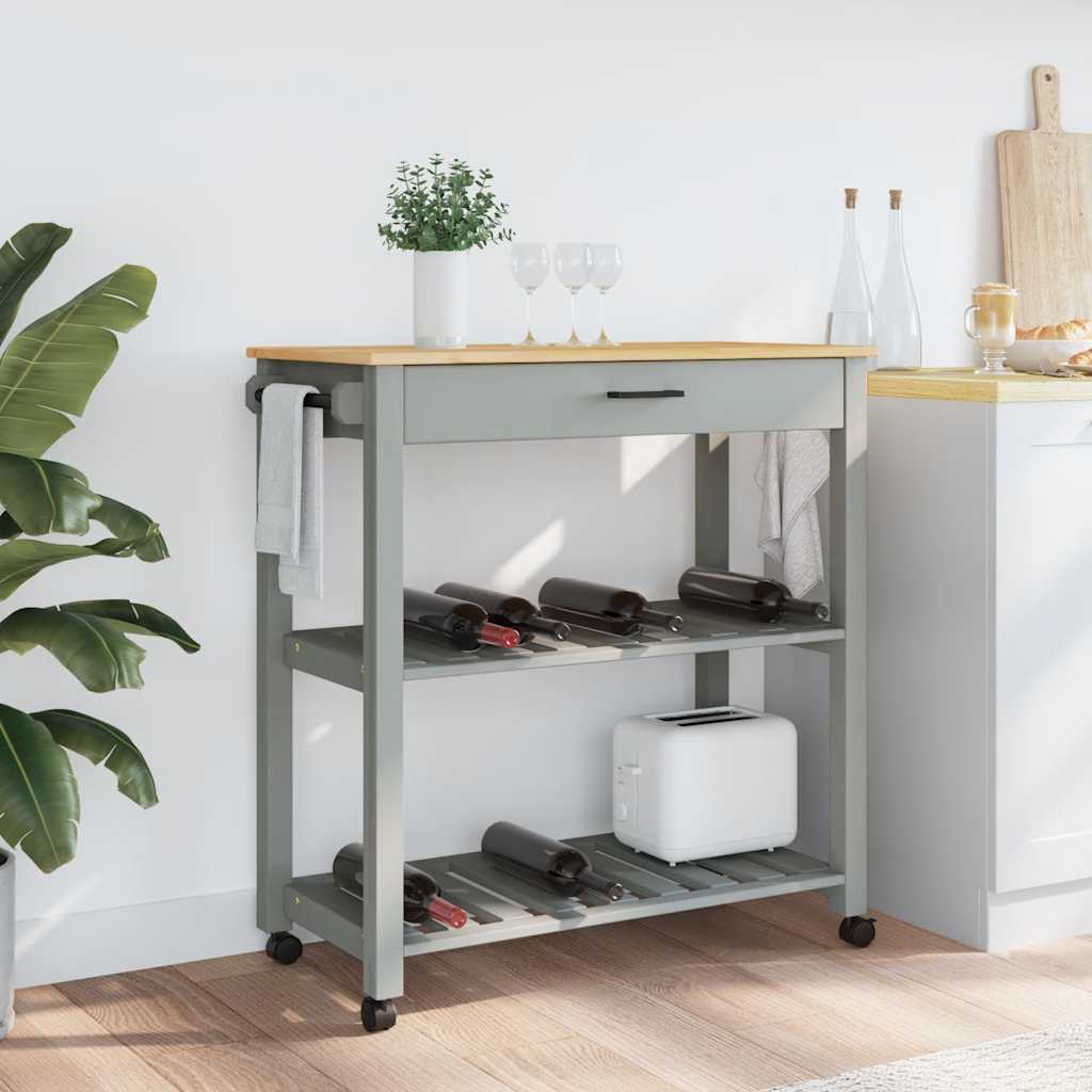 Kitchen Trolley MONZA 84x40x88.5 cm Solid Wood Pine