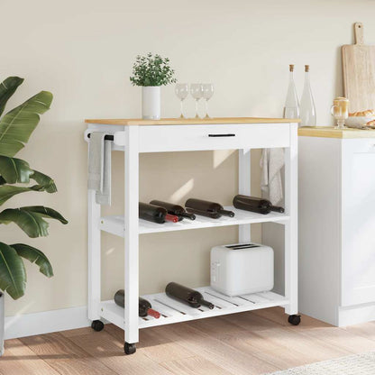 Kitchen Trolley MONZA 84x40x88.5 cm Solid Wood Pine