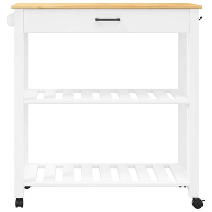 Kitchen Trolley MONZA 84x40x88.5 cm Solid Wood Pine