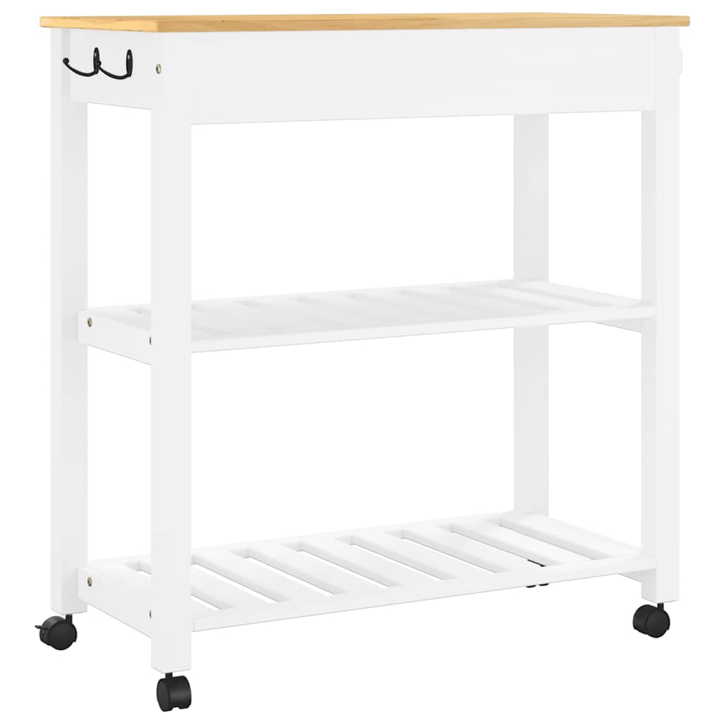 Kitchen Trolley MONZA 84x40x88.5 cm Solid Wood Pine