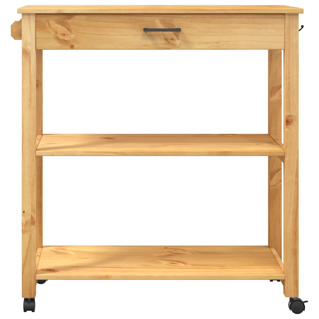 Kitchen Trolley MONZA 84x40x88.5 cm Solid Wood Pine