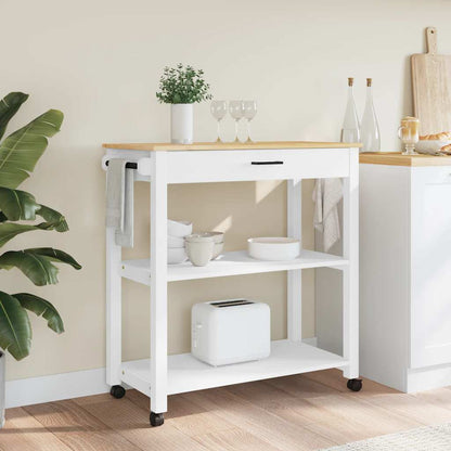 Kitchen Trolley MONZA 84x40x88.5 cm Solid Wood Pine