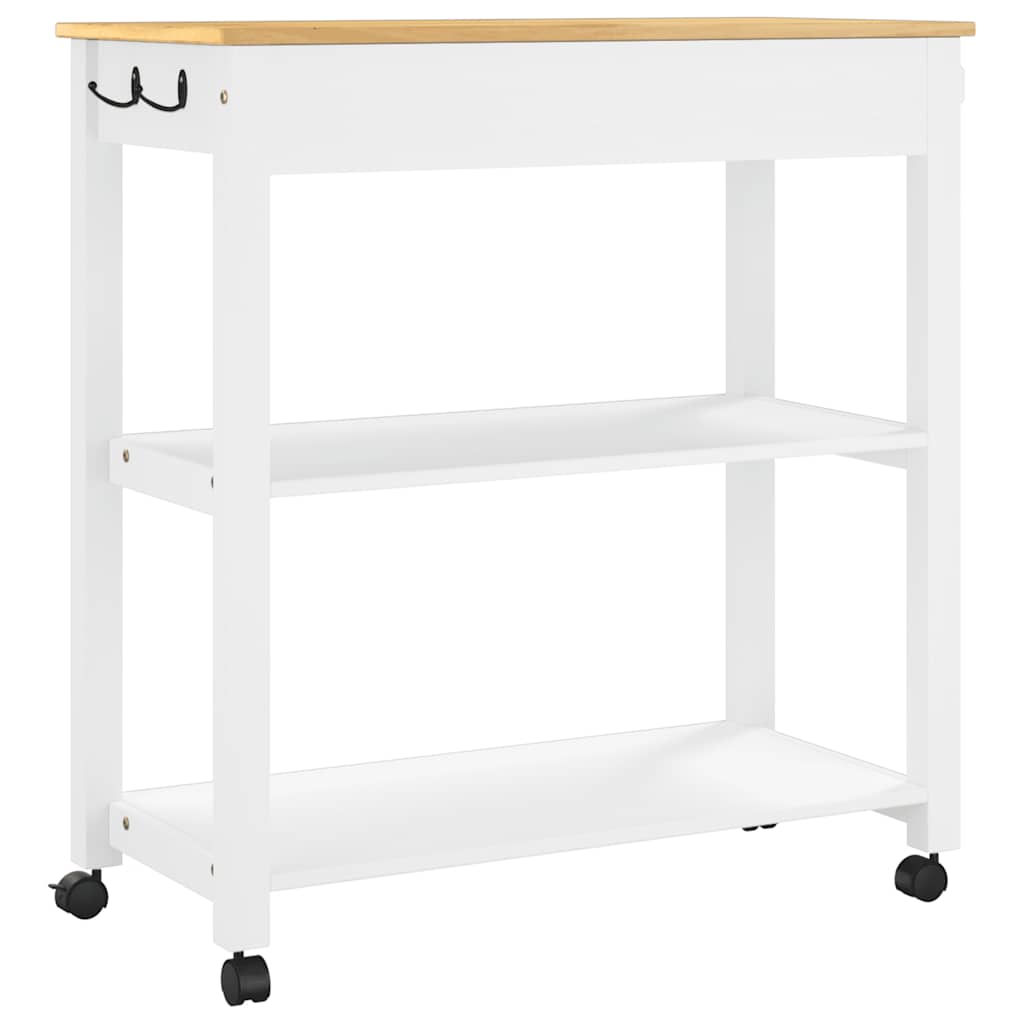 Kitchen Trolley MONZA 84x40x88.5 cm Solid Wood Pine