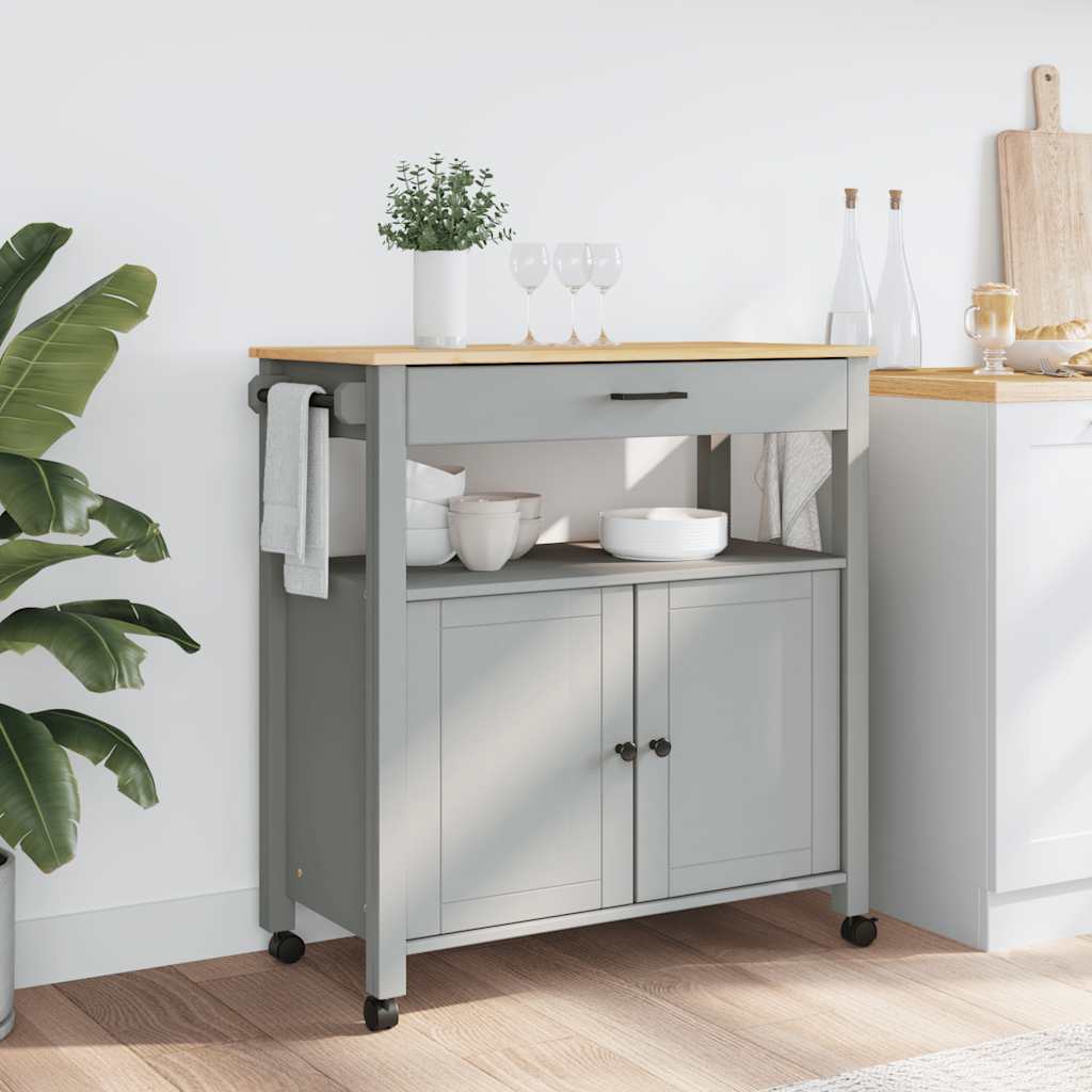 Kitchen Trolley MONZA 84x40x88.5 cm Solid Wood Pine