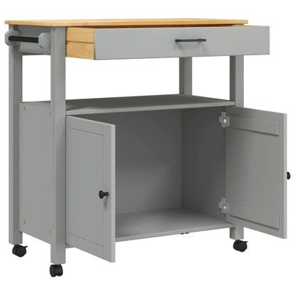 Kitchen Trolley MONZA 84x40x88.5 cm Solid Wood Pine