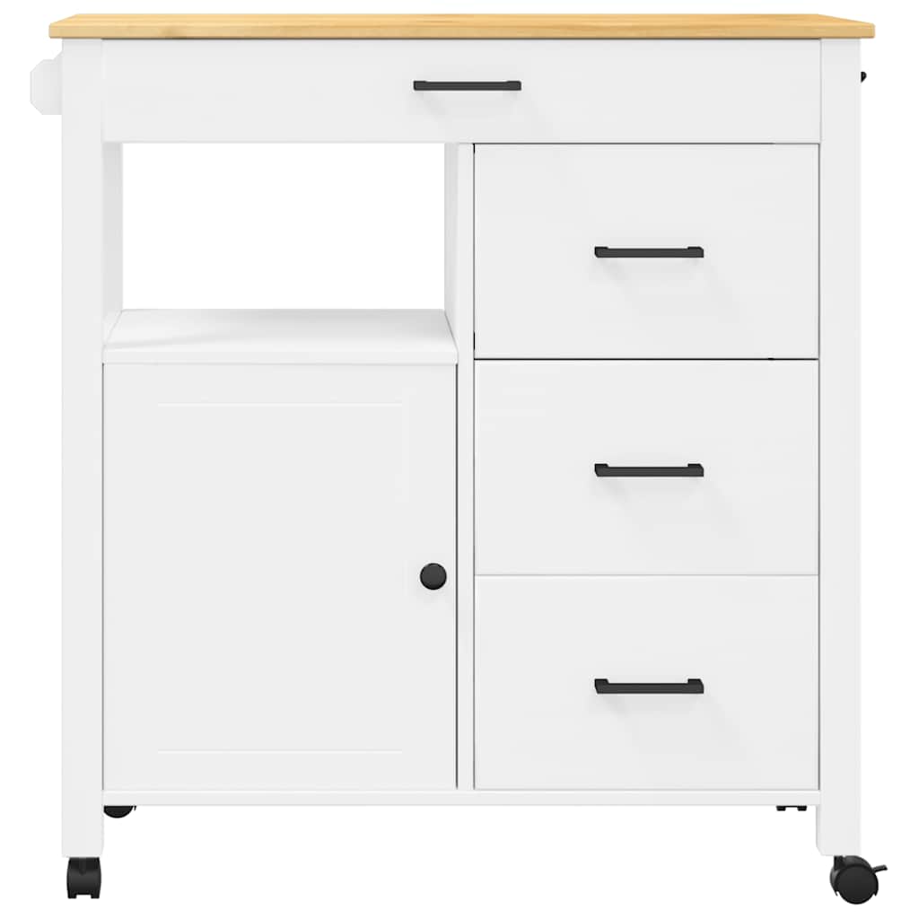 Kitchen Trolley MONZA 84x40x88.5 cm Solid Wood Pine