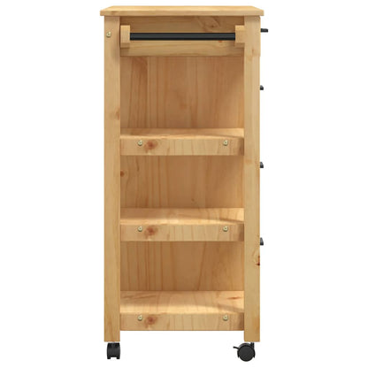 Kitchen Trolley MONZA 84x40x88.5 cm Solid Wood Pine