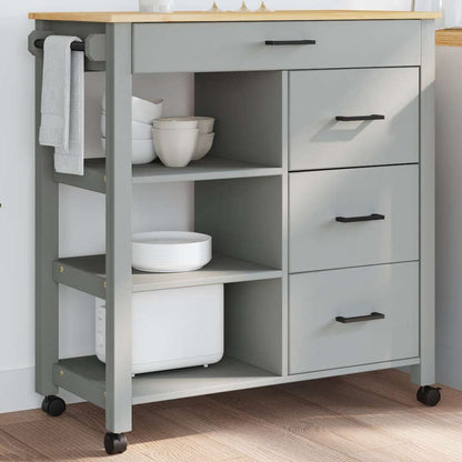 Kitchen Trolley MONZA 84x40x88.5 cm Solid Wood Pine