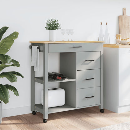 Kitchen Trolley MONZA 84x40x88.5 cm Solid Wood Pine