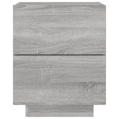 Bedside Cabinet with LED Lights Grey Sonoma Engineered Wood