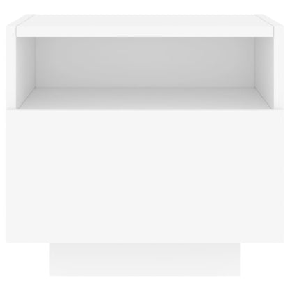 Bedside Cabinets with LED Lights 2 pcs White 40x39x37 cm