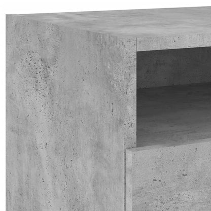 Bedside Cabinets with LED Lights 2 pcs Concrete Grey 40x39x37 cm