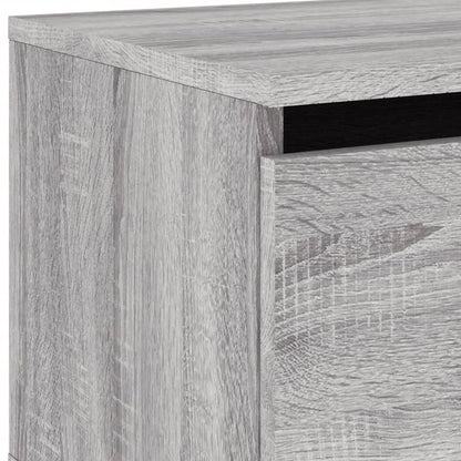 Wall-mounted Bedside Cabinets with LED Lights 2 pcs Grey Sonoma