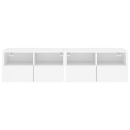 TV Wall Cabinets 2 pcs White 60x30x30 cm Engineered Wood