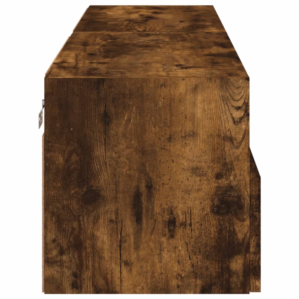 TV Wall Cabinets 2 pcs Smoked Oak 60x30x30 cm Engineered Wood