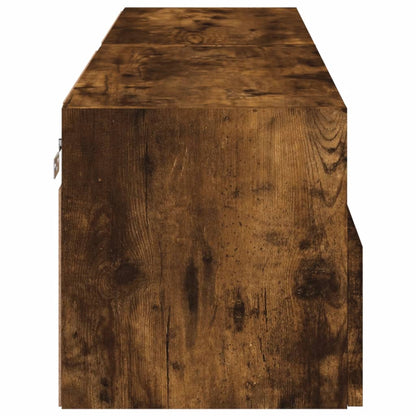 TV Wall Cabinets 2 pcs Smoked Oak 60x30x30 cm Engineered Wood