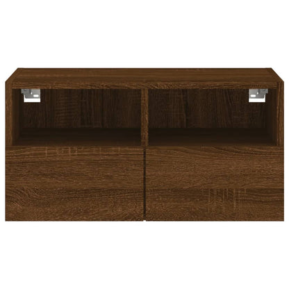 TV Wall Cabinet Brown Oak 60x30x30 cm Engineered Wood