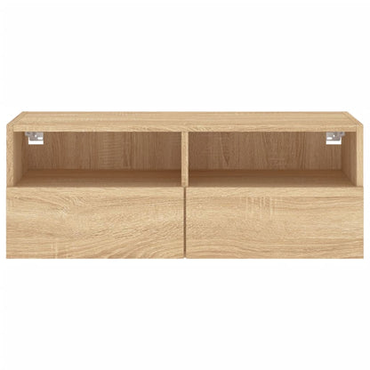 TV Wall Cabinet Sonoma Oak 80x30x30 cm Engineered Wood