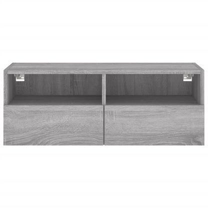 TV Wall Cabinet Grey Sonoma 80x30x30 cm Engineered Wood