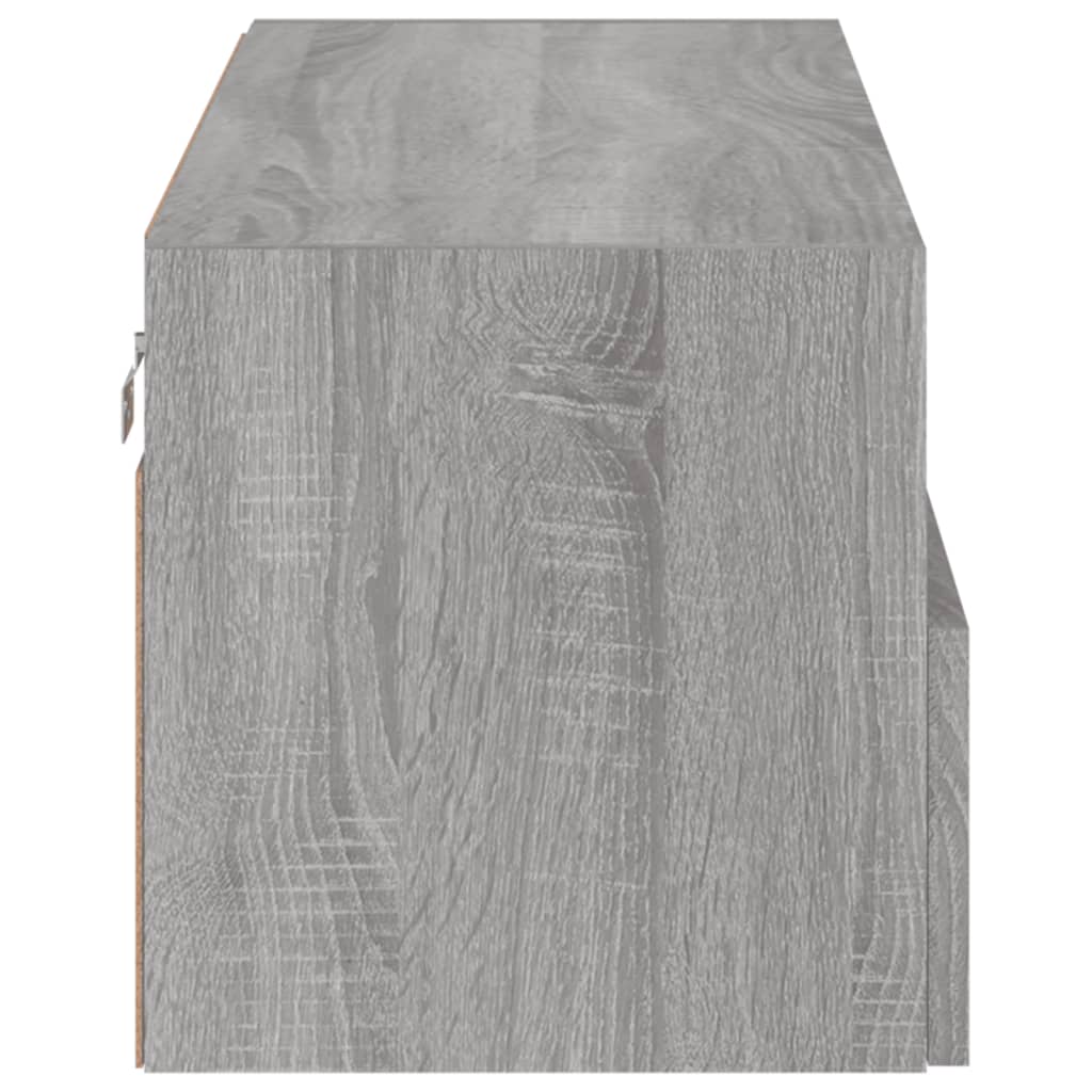 TV Wall Cabinet Grey Sonoma 80x30x30 cm Engineered Wood