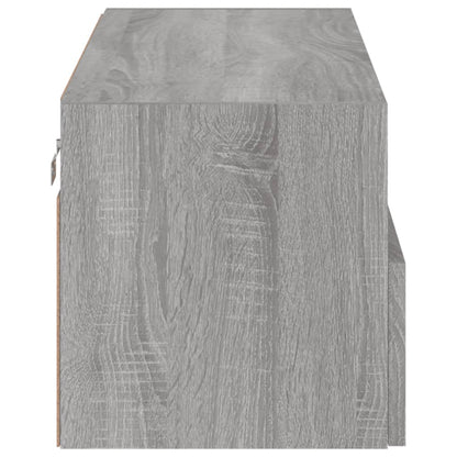 TV Wall Cabinet Grey Sonoma 80x30x30 cm Engineered Wood
