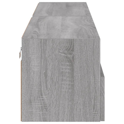 TV Wall Cabinets 2 pcs Grey Sonoma 80x30x30 cm Engineered Wood