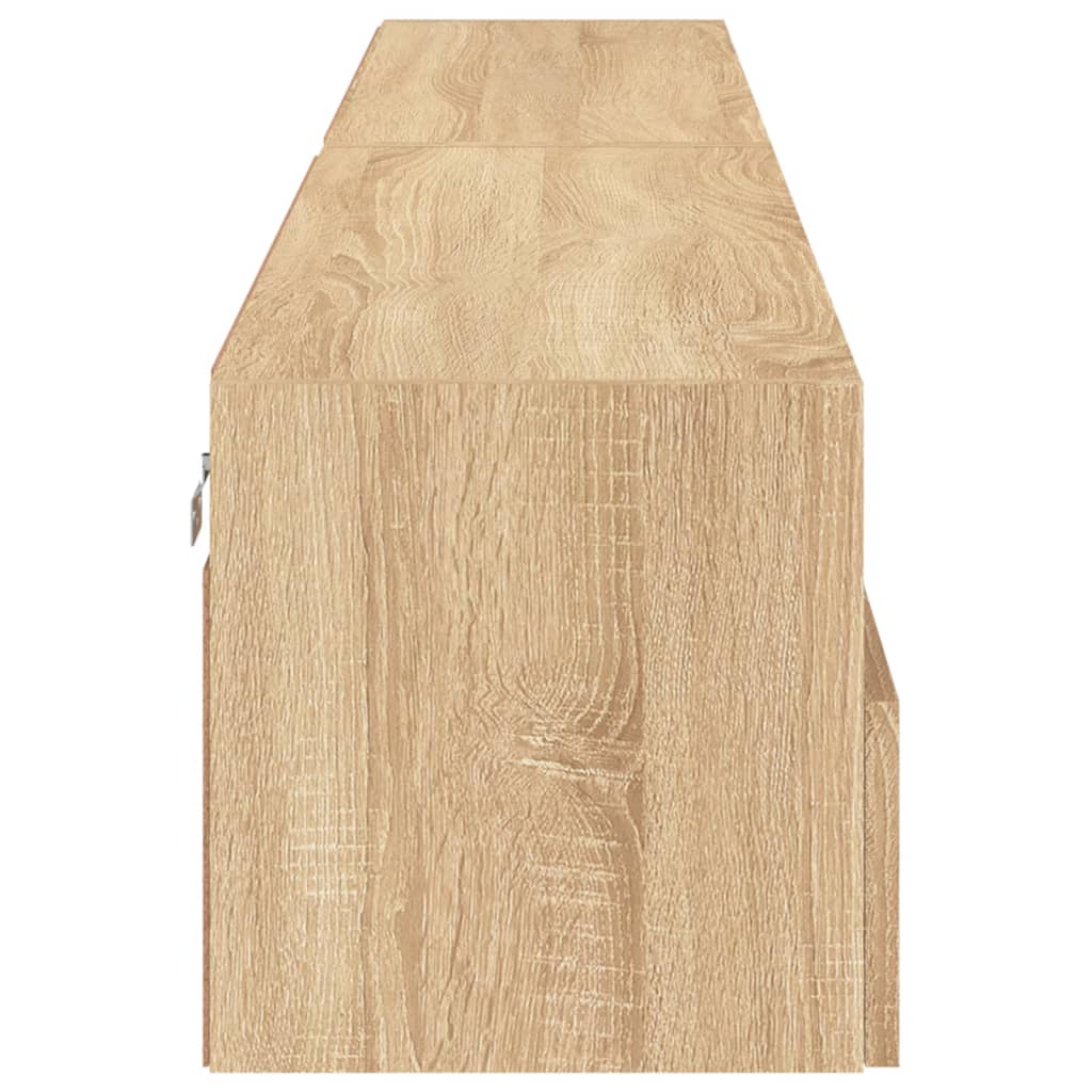 TV Wall Cabinets 2 pcs Sonoma Oak 100x30x30 cm Engineered Wood