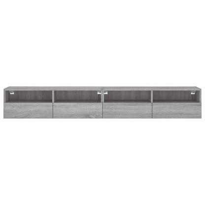TV Wall Cabinets 2 pcs Grey Sonoma 100x30x30 cm Engineered Wood