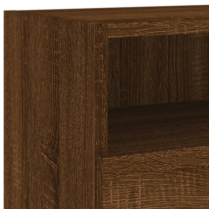 TV Wall Cabinet Brown Oak 100x30x30 cm Engineered Wood