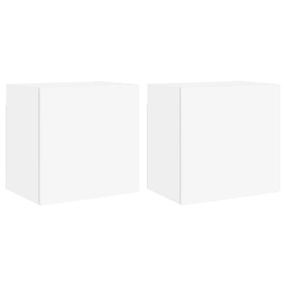 TV Wall Cabinets 2 pcs White 40.5x30x40 cm Engineered Wood
