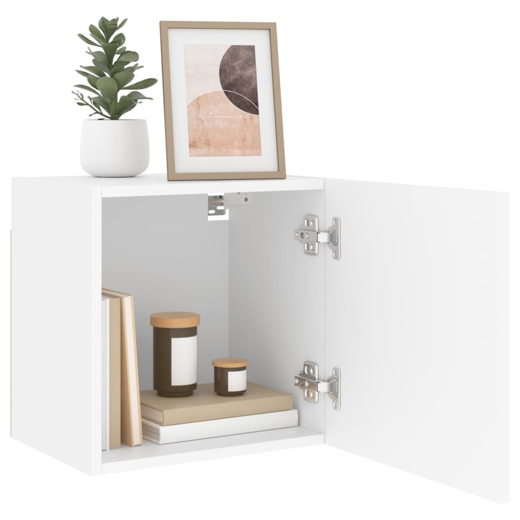 TV Wall Cabinets 2 pcs White 40.5x30x40 cm Engineered Wood