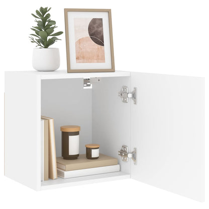 TV Wall Cabinets 2 pcs White 40.5x30x40 cm Engineered Wood