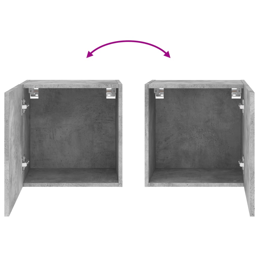 TV Wall Cabinet Concrete Grey 40.5x30x40 cm Engineered Wood