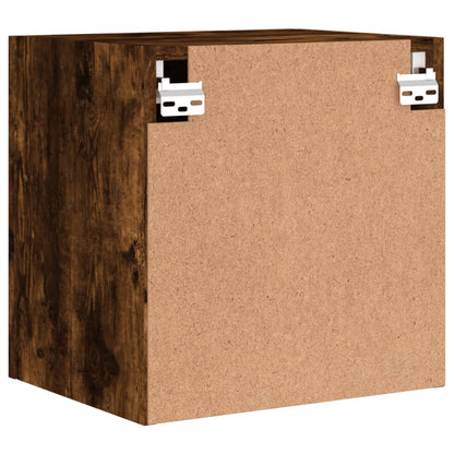 TV Wall Cabinets 2 pcs Smoked Oak 40.5x30x40 cm Engineered Wood