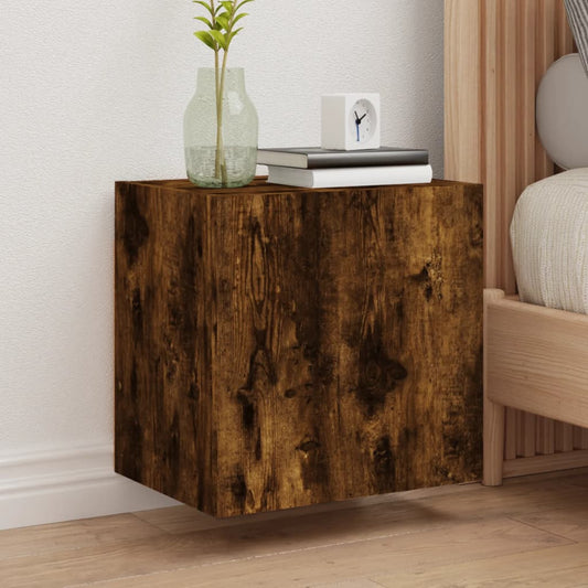 TV Wall Cabinets 2 pcs Smoked Oak 40.5x30x40 cm Engineered Wood