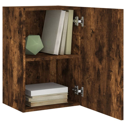 TV Wall Cabinets 2 pcs Smoked Oak 40.5x30x60 cm Engineered Wood