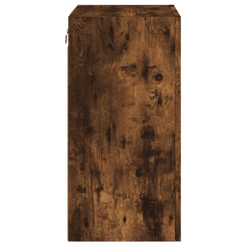 TV Wall Cabinets 2 pcs Smoked Oak 40.5x30x60 cm Engineered Wood
