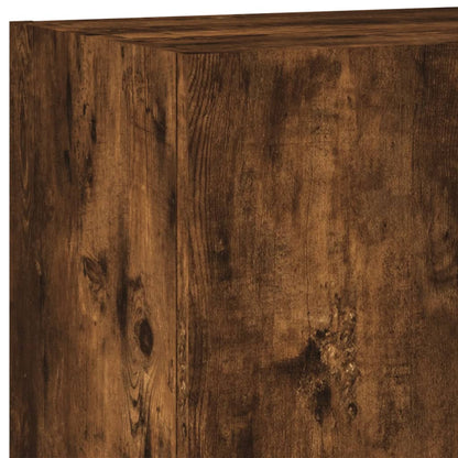 TV Wall Cabinets 2 pcs Smoked Oak 40.5x30x60 cm Engineered Wood