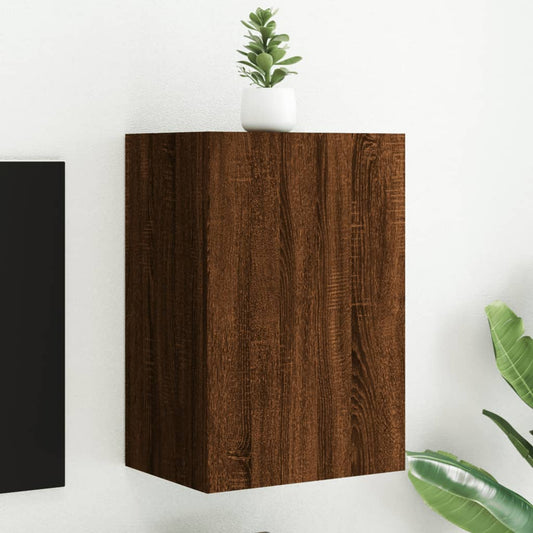 TV Wall Cabinet Brown Oak 40.5x30x60 cm Engineered Wood