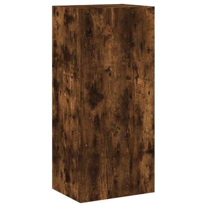 TV Wall Cabinet Smoked Oak 40.5x30x90 cm Engineered Wood