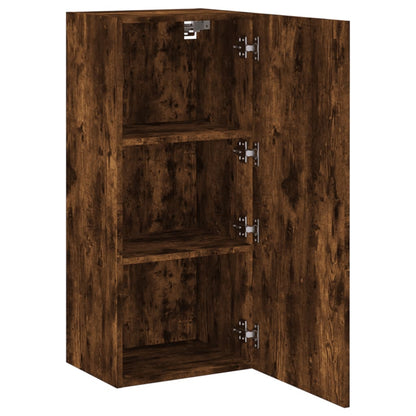 TV Wall Cabinet Smoked Oak 40.5x30x90 cm Engineered Wood
