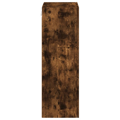 TV Wall Cabinet Smoked Oak 40.5x30x90 cm Engineered Wood