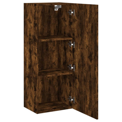 TV Wall Cabinet Smoked Oak 40.5x30x102 cm Engineered Wood